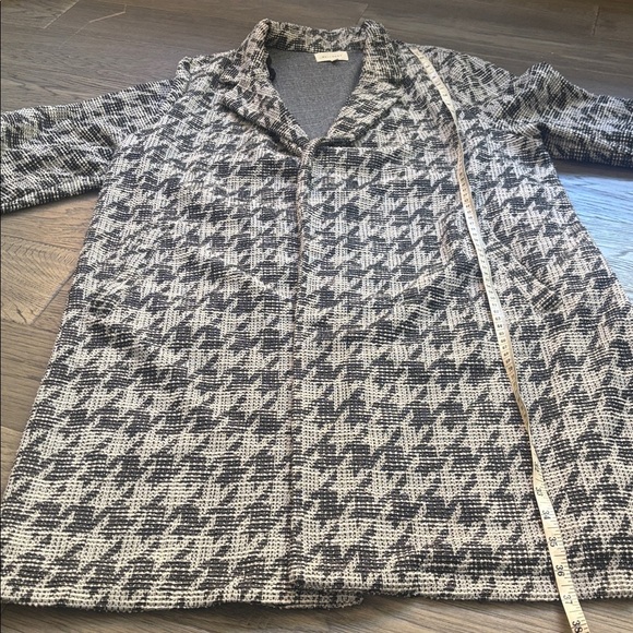 Melloday | Black And White Light Tweed Long Cardigan Sweater Size 2X - Picture 8 of 12